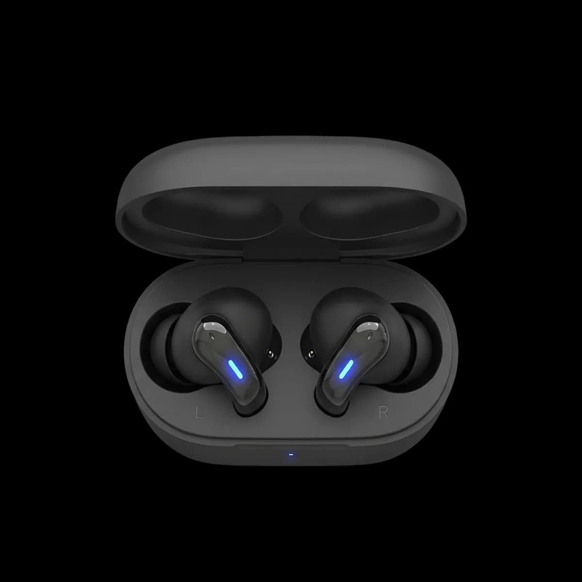 AuraSound Nova In-Ear Earbuds, Deep Black, alternate view