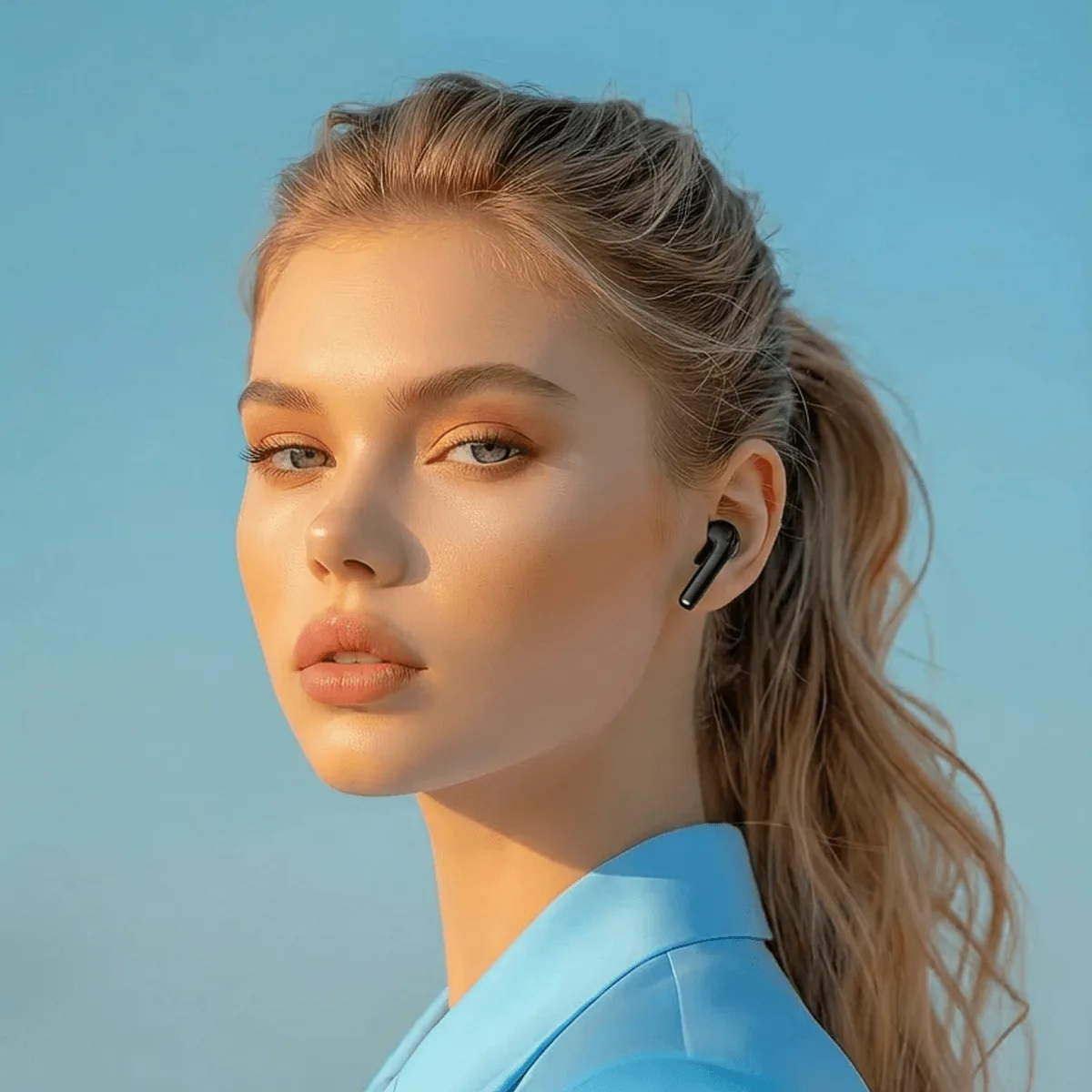 AuraSound Nova In-Ear Earbuds, Deep Black, view 4