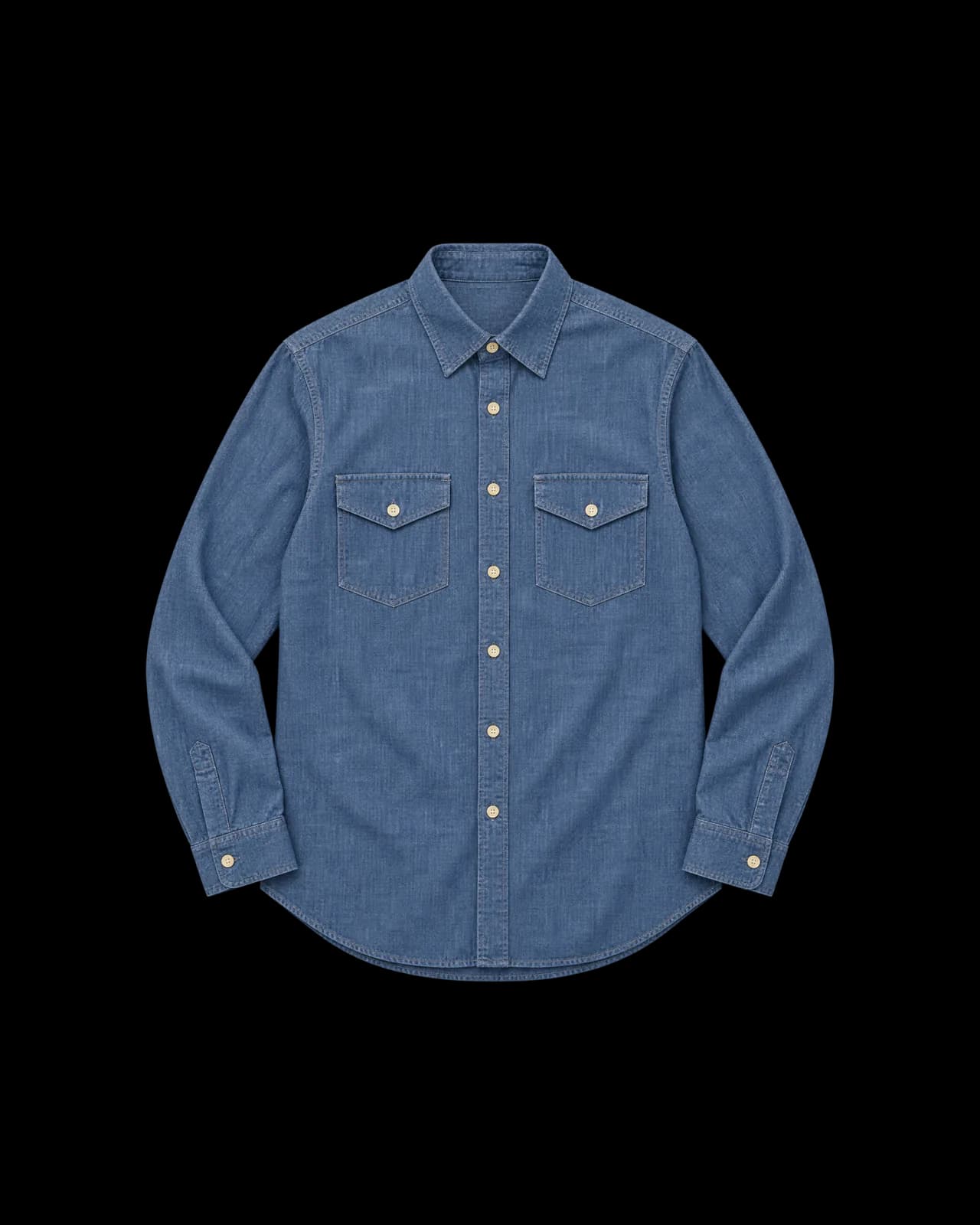 Chambray work shirt, Indigo