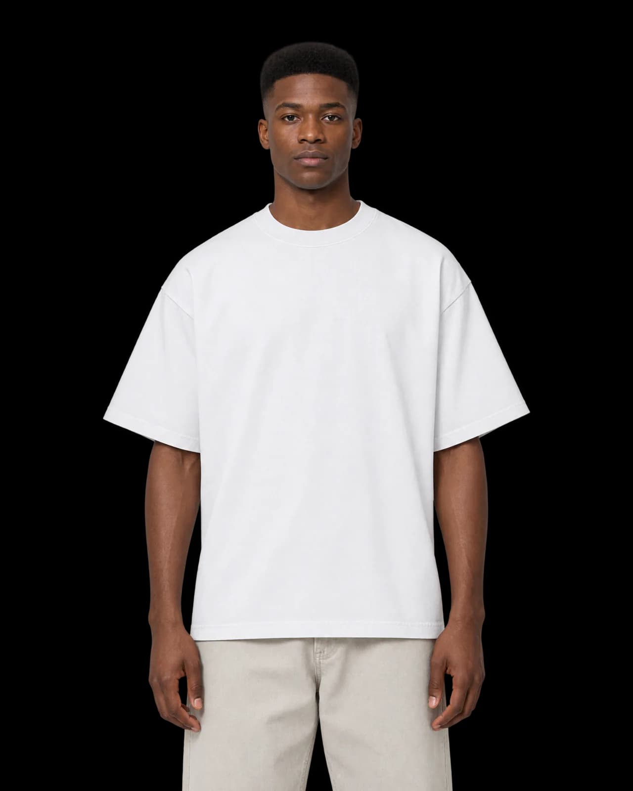 Heavyweight crew-neck tee, White