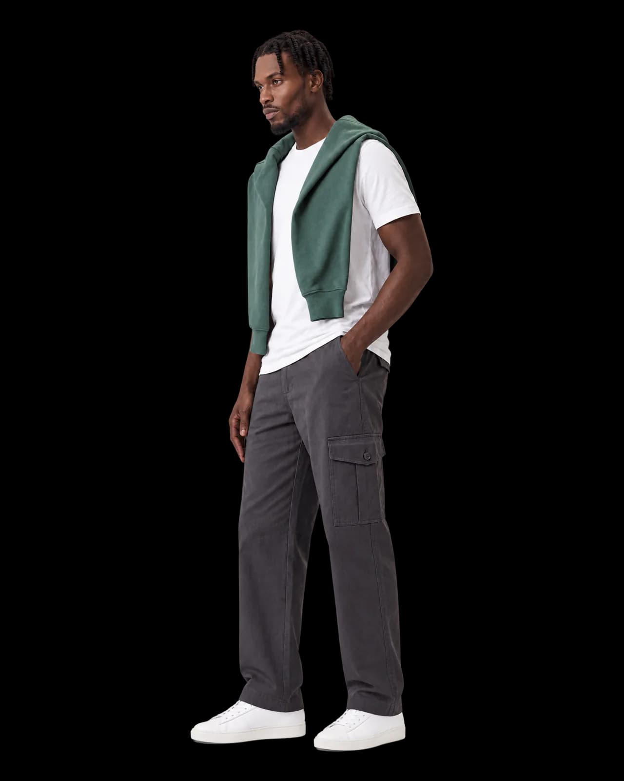 Relaxed cargo trousers, Charcoal