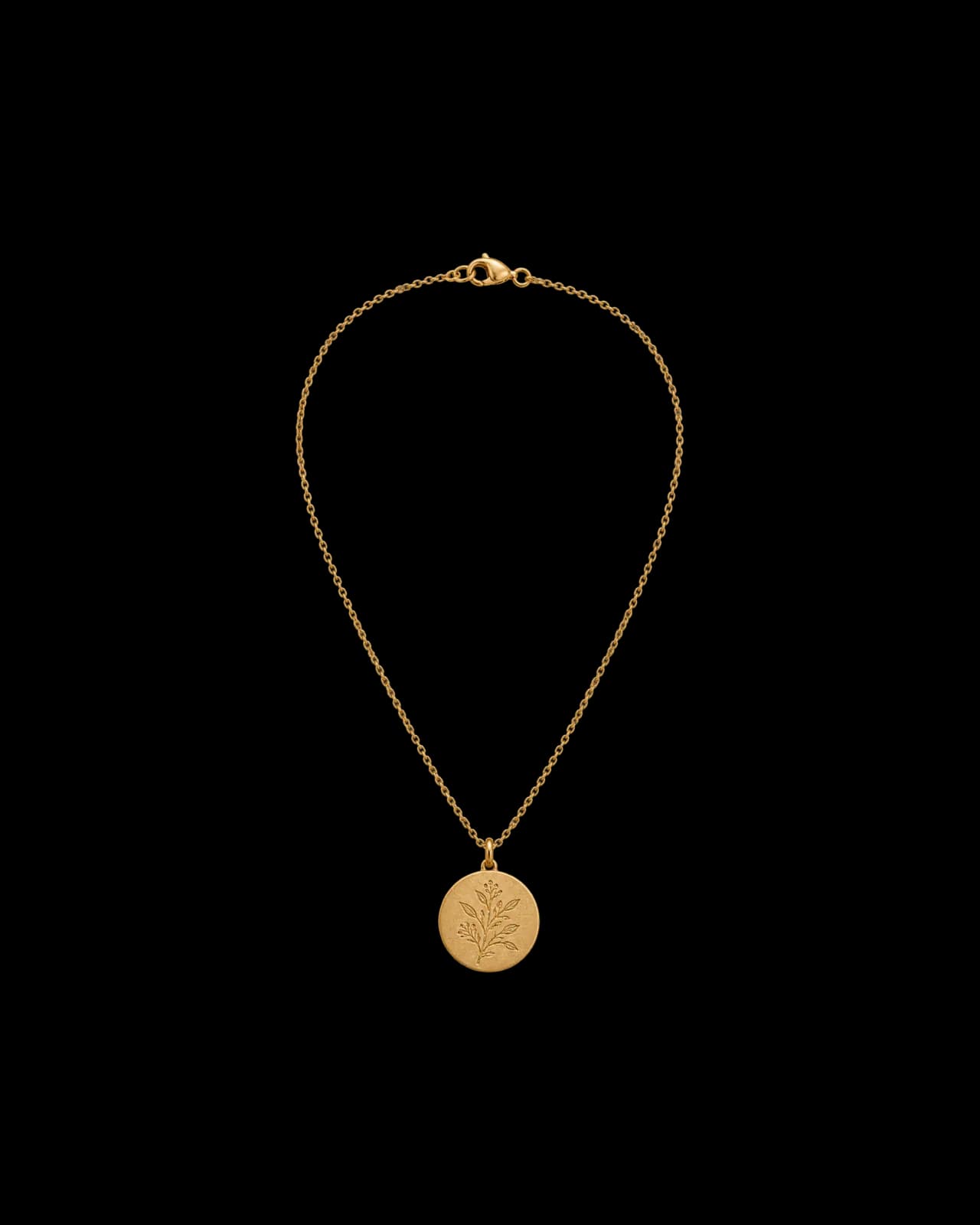 Coin pendant necklace, Gold