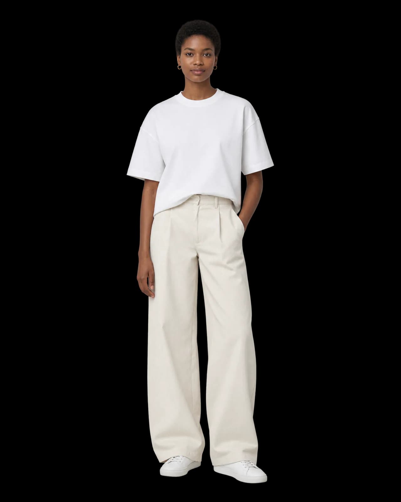 Heavyweight cotton tee, White
