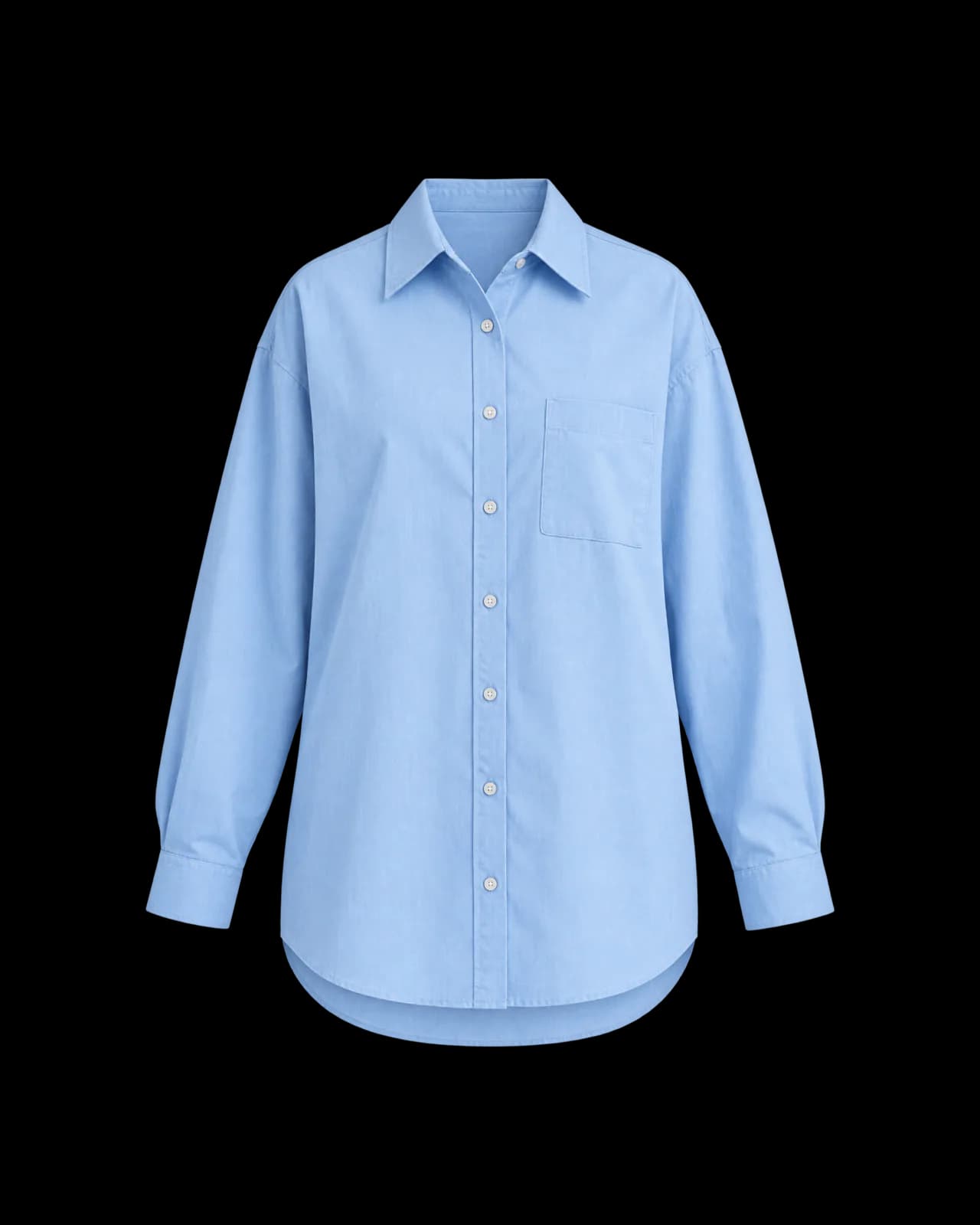 Oversized poplin shirt, Light Blue