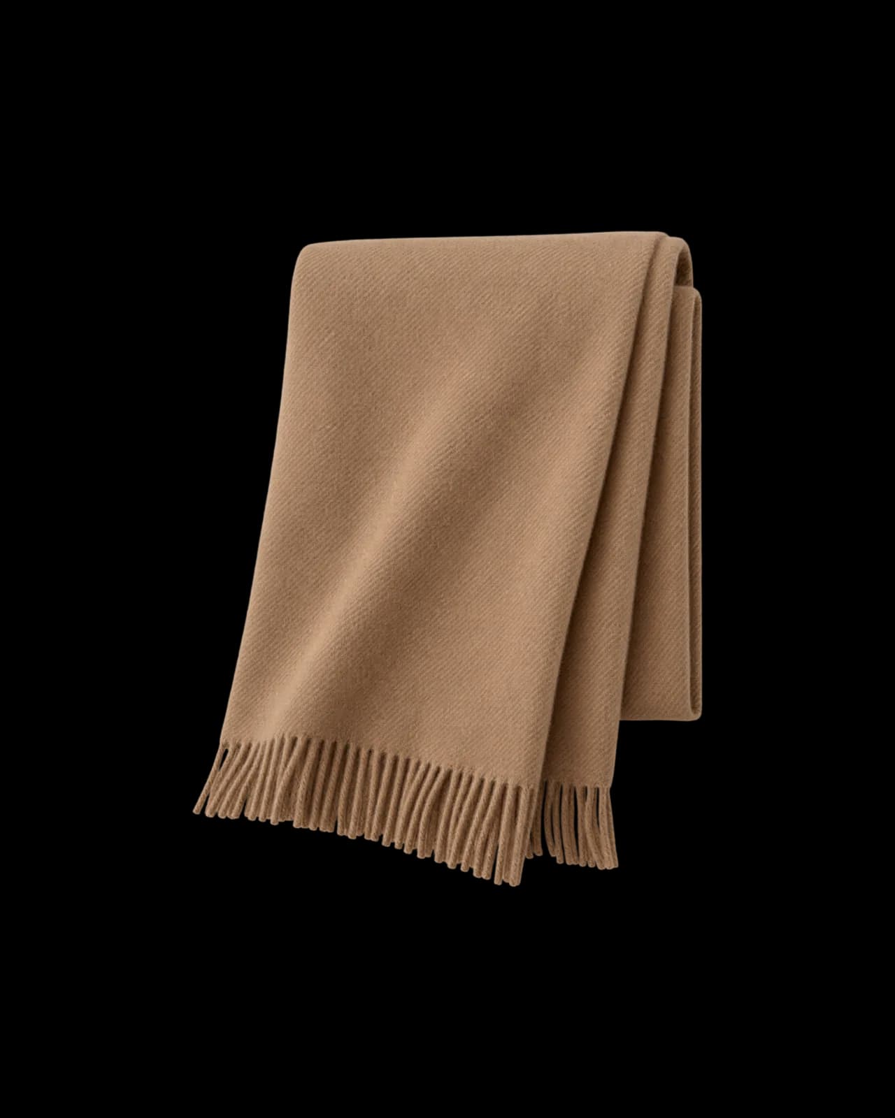 Wool-blend scarf, Camel