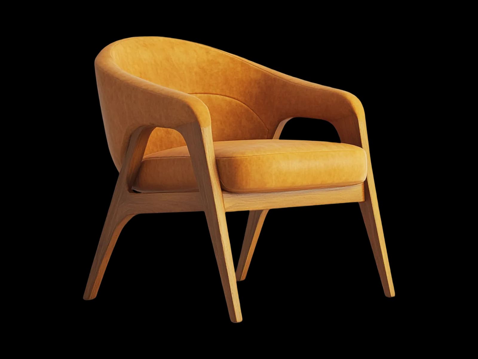 Arlo lounge chair, Mustard