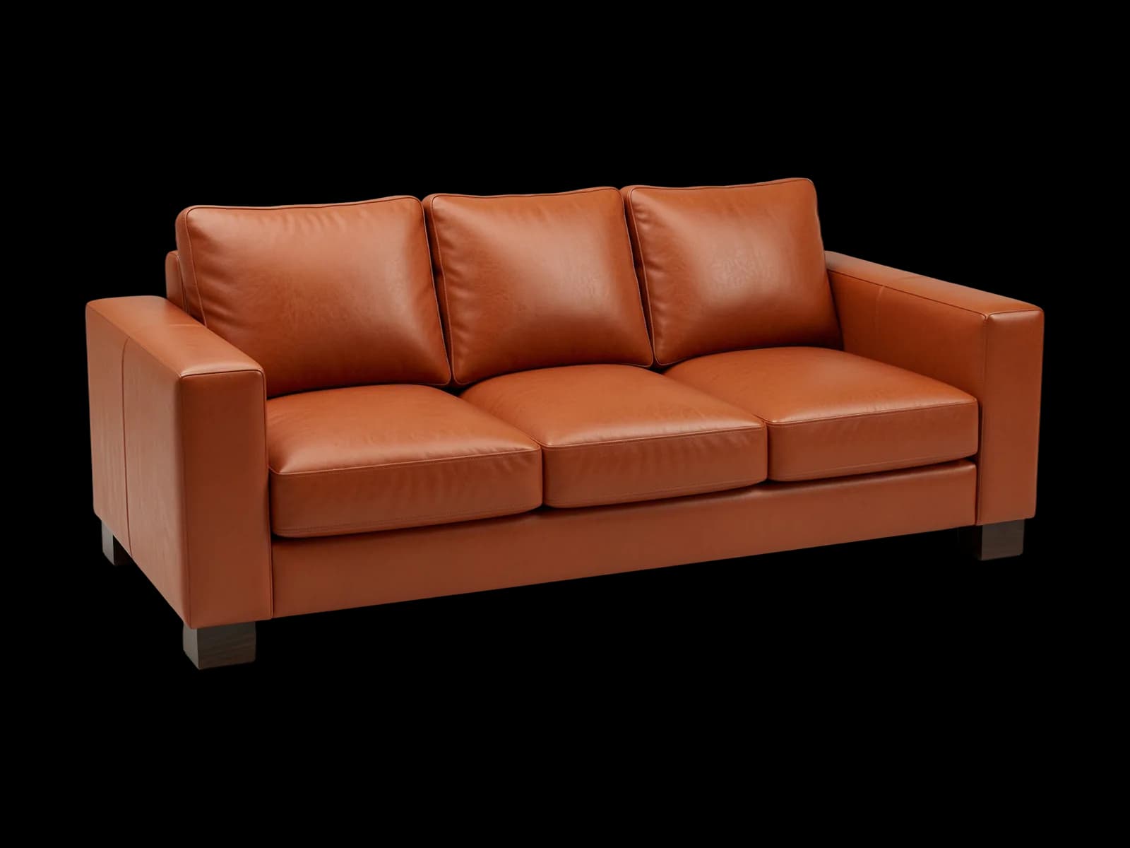 Bodil leather sofa, Cognac