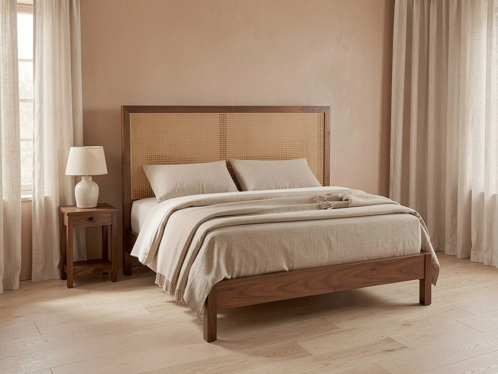 Cana bed, Walnut