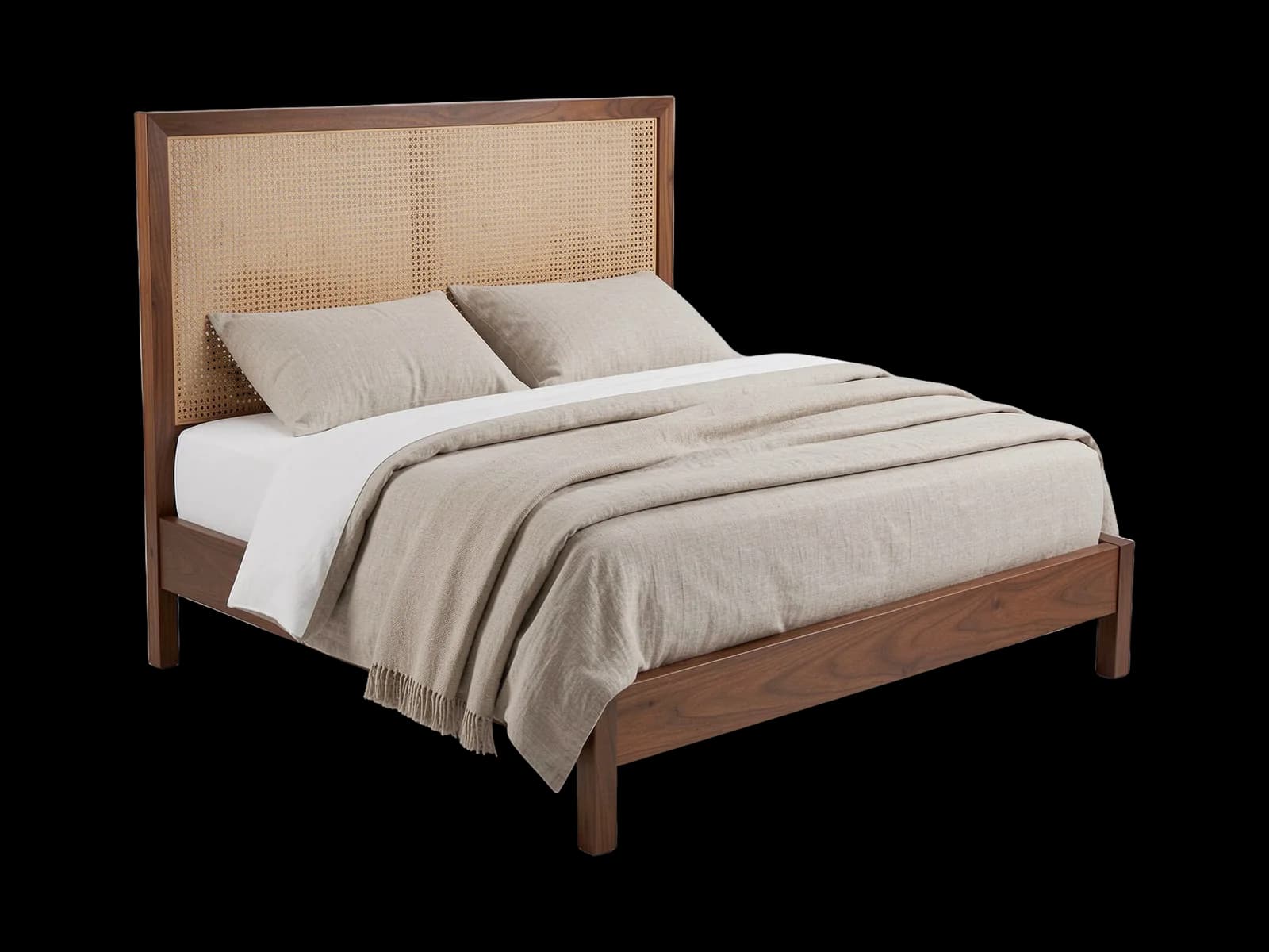 Cana bed, Walnut, alternate view