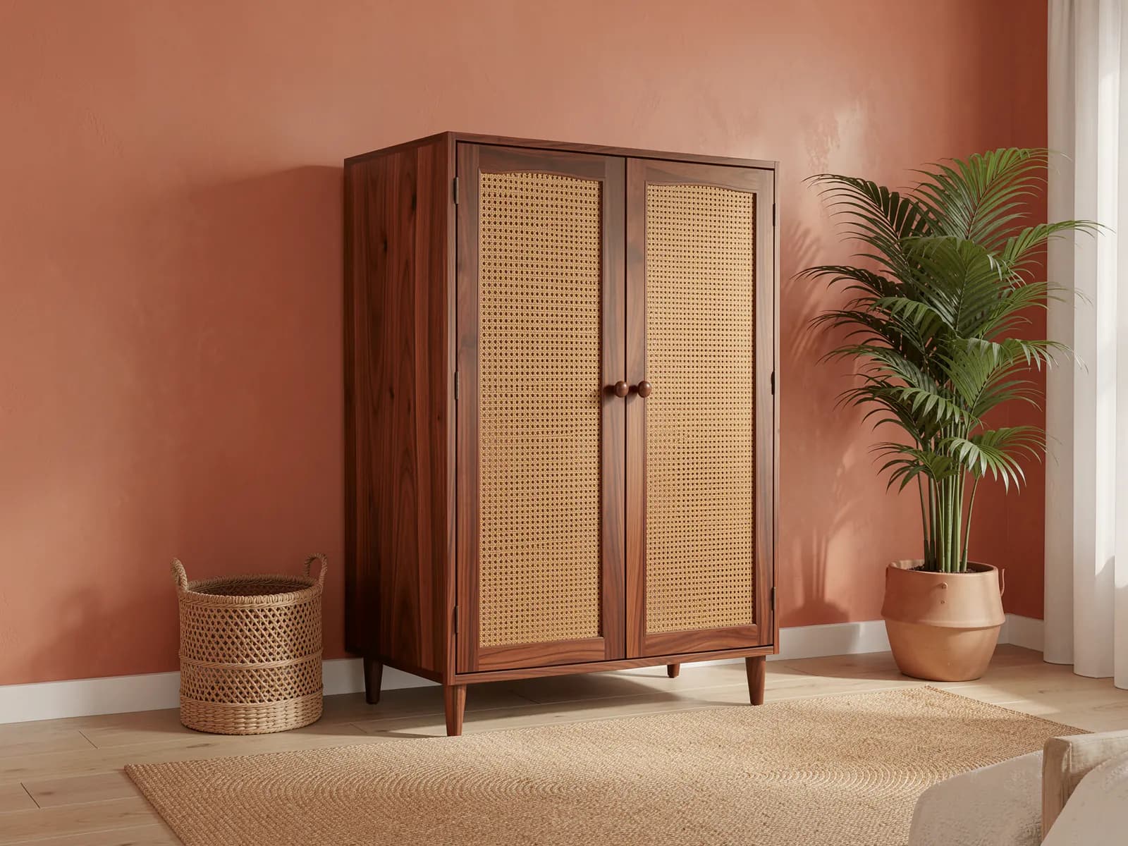 Cana wardrobe, Walnut
