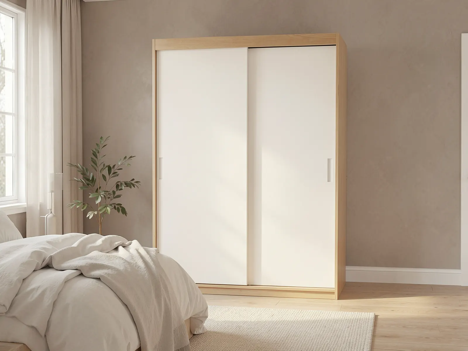 Haga sliding wardrobe, White