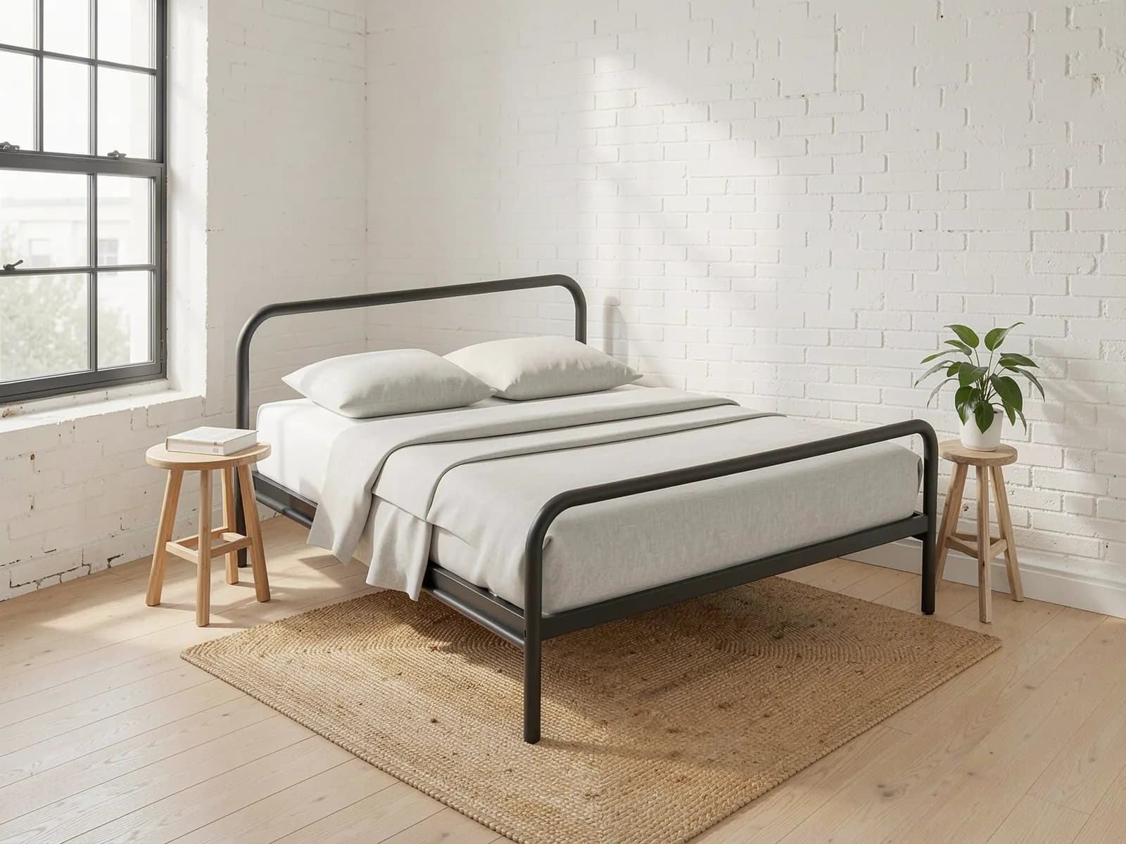 Linnea steel bed, Black