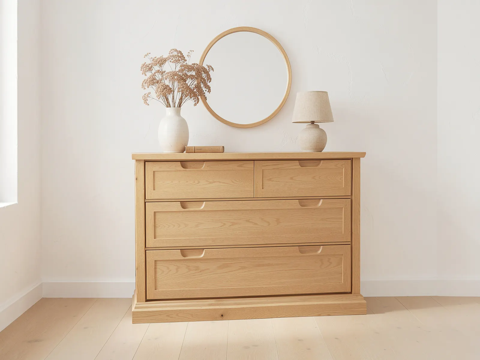 Malin chest of drawers, Oak
