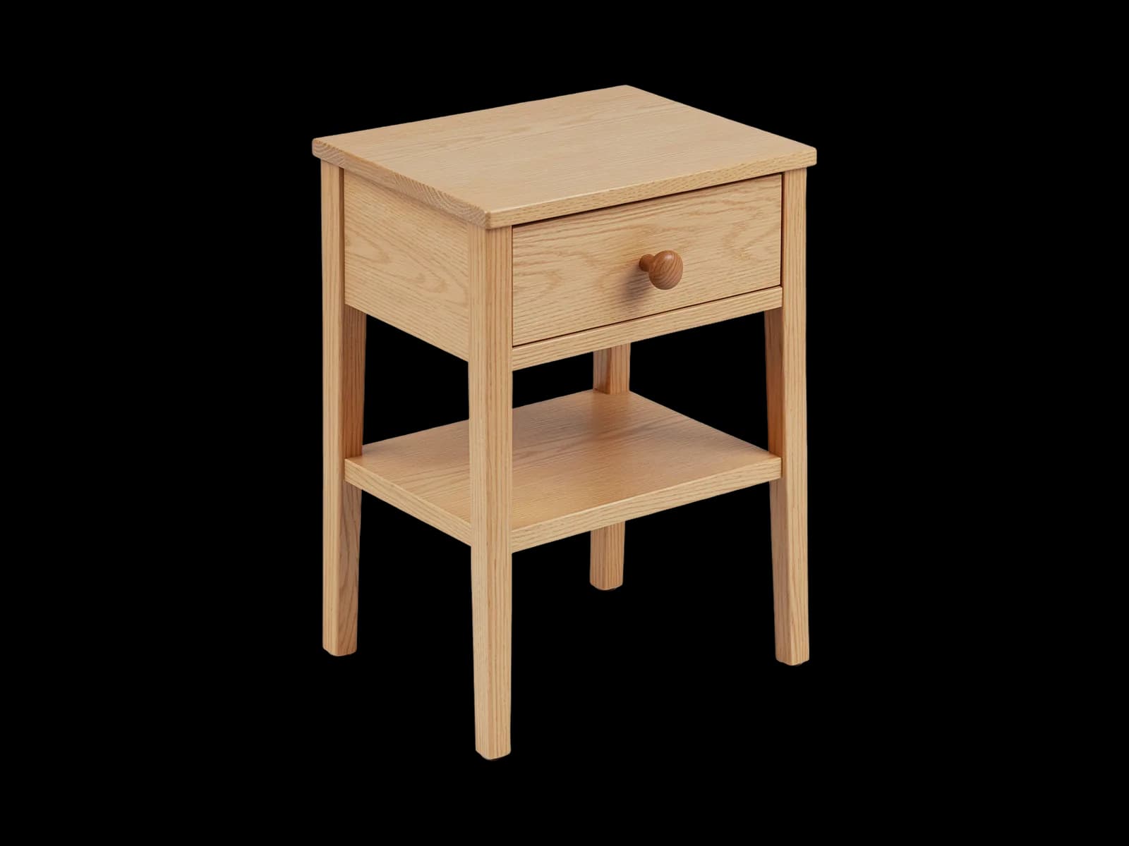 Nils bedside table, Oak