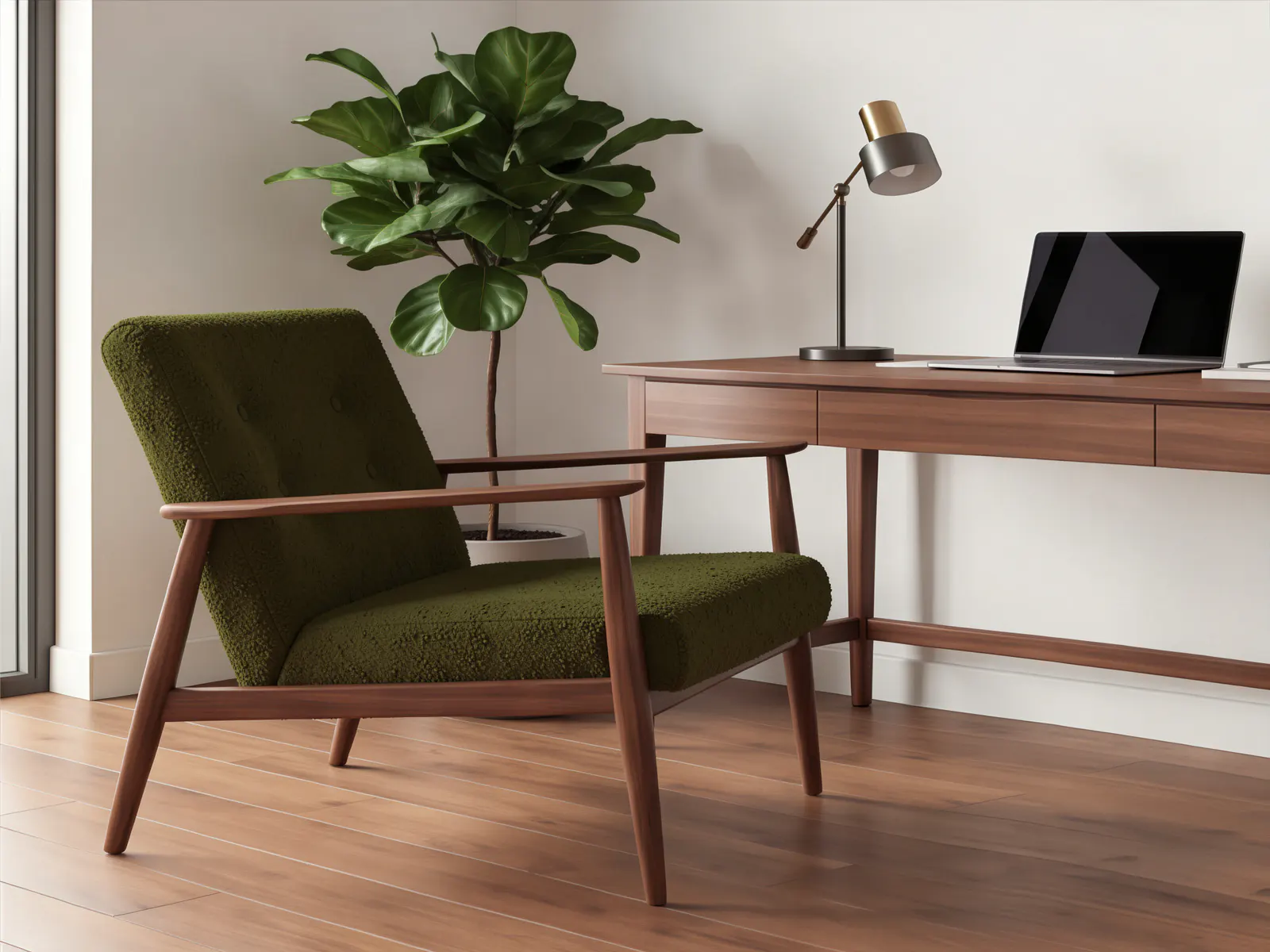 Olsen armchair, Olive