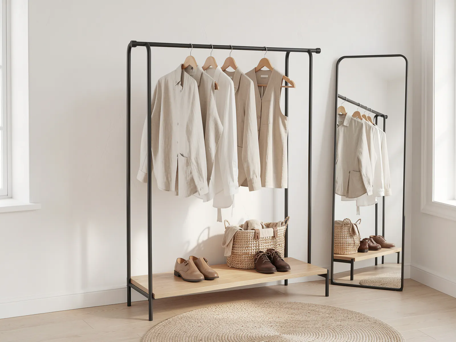 Pia clothes rail, Black