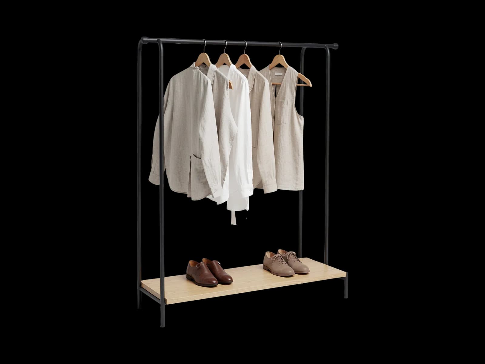 Pia clothes rail, Black, alternate view