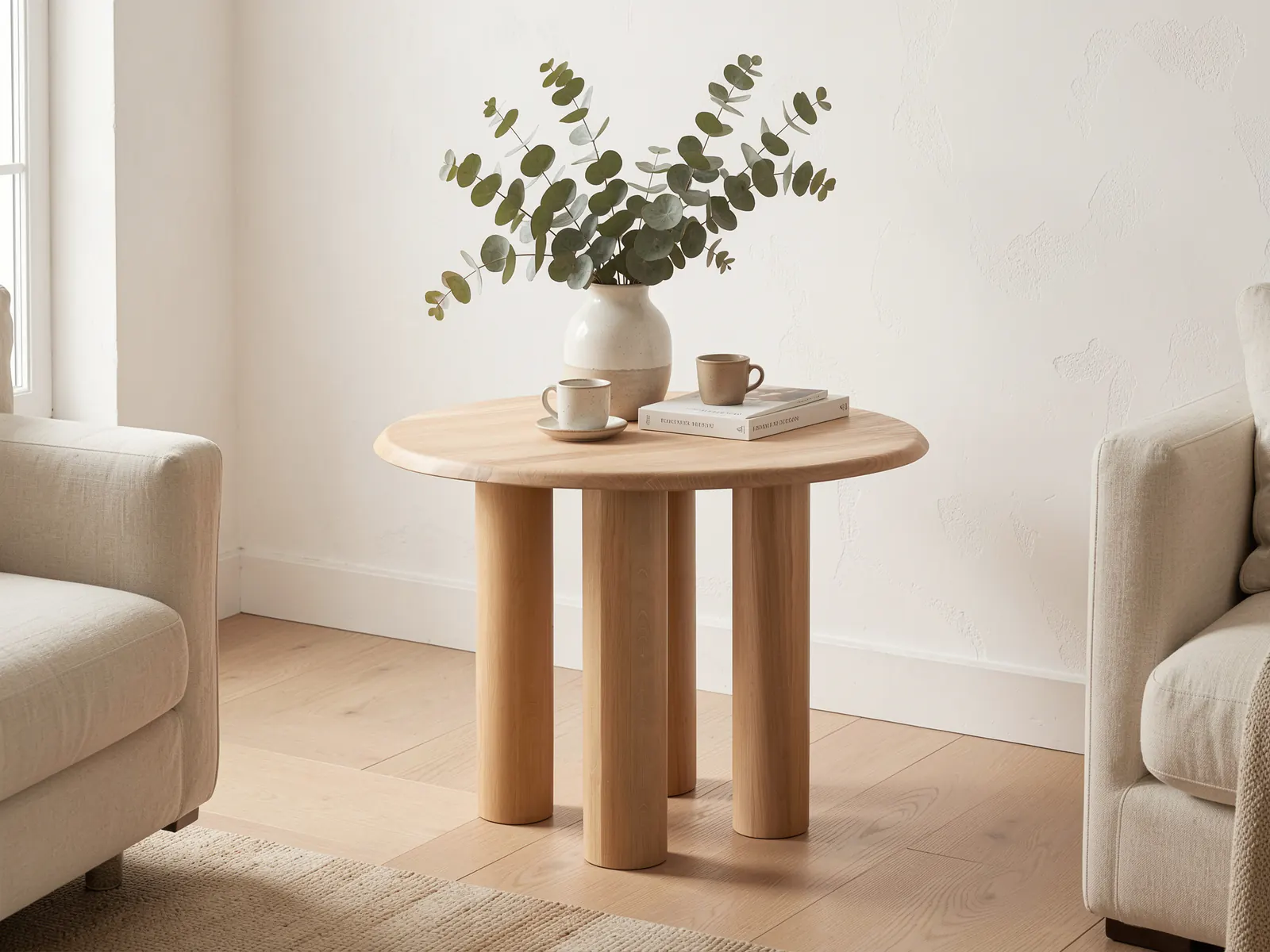 Pillar side table, Ash